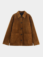 Women’s Jacket with Turn-Down Collar and Button Front