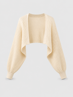 Women’s Open Knit Cropped Cardigan