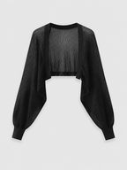Women’s Open Knit Cropped Cardigan