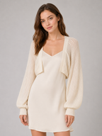 Women’s Open Knit Cropped Cardigan