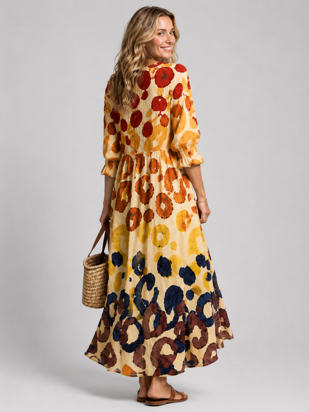 Women’s Printed Shirt Dress with Short Sleeves