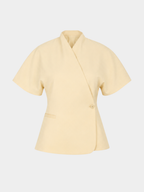 Women’s Short Sleeve Blazer with V-Neck
