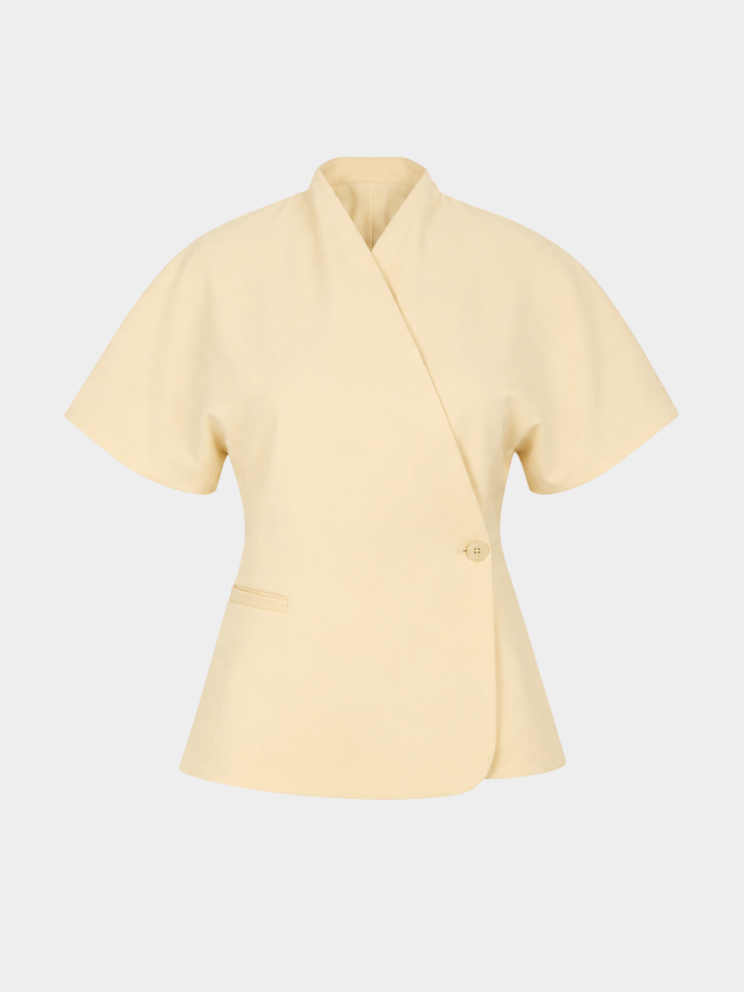Women’s Short Sleeve Blazer with V-Neck