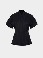 Women’s Short Sleeve Blazer with V-Neck