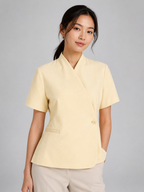 Women’s Short Sleeve Blazer with V-Neck