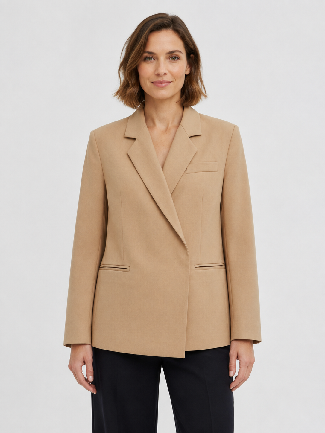 Women's Side Split Hidden Fastening Blazer