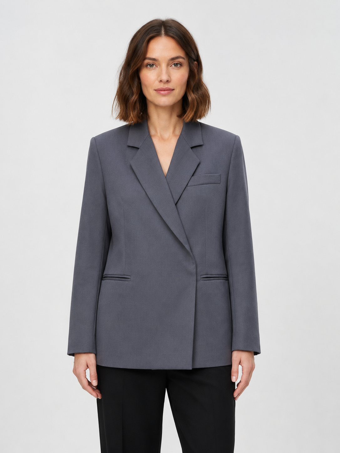 Women's Side Split Hidden Fastening Blazer