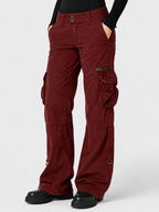 Women’s Straight-Leg Cargo Trousers with Flap Pockets