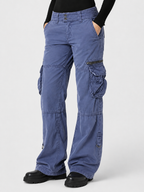 Women’s Straight-Leg Cargo Trousers with Flap Pockets