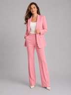 Women’s Tailored Blazer and Straight-Leg Trousers Set