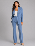 Women’s Tailored Blazer and Straight-Leg Trousers Set