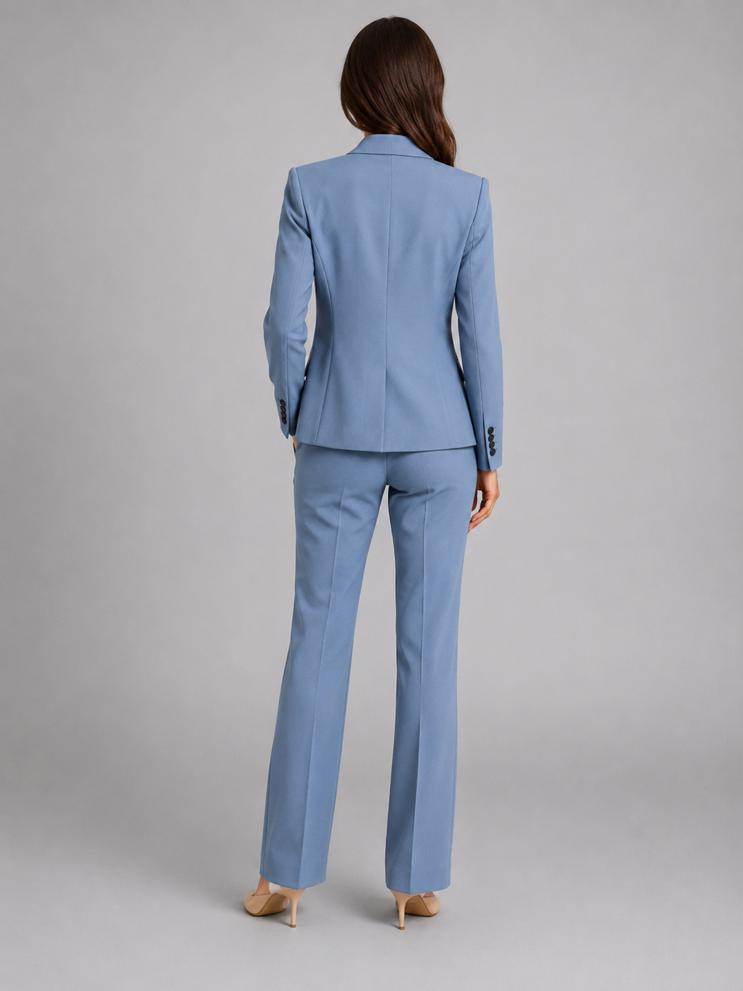 Women’s Tailored Blazer and Straight-Leg Trousers Set