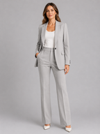 Women’s Tailored Blazer and Straight-Leg Trousers Set