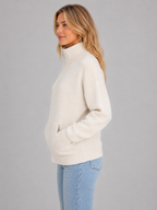 Women’s Zip Knit Cardigan with Funnel Neck